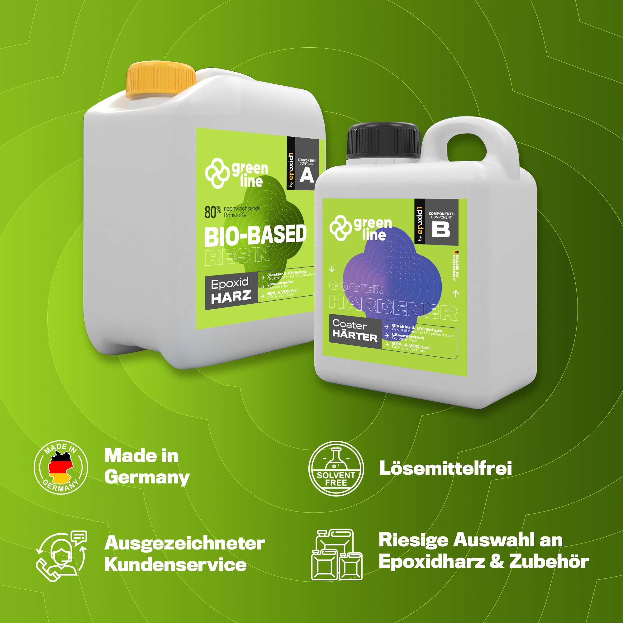 epoxid1 Coater Green Line – Made in Germany, lösemittelfrei, nachhaltiges Bio-Based Epoxidharz