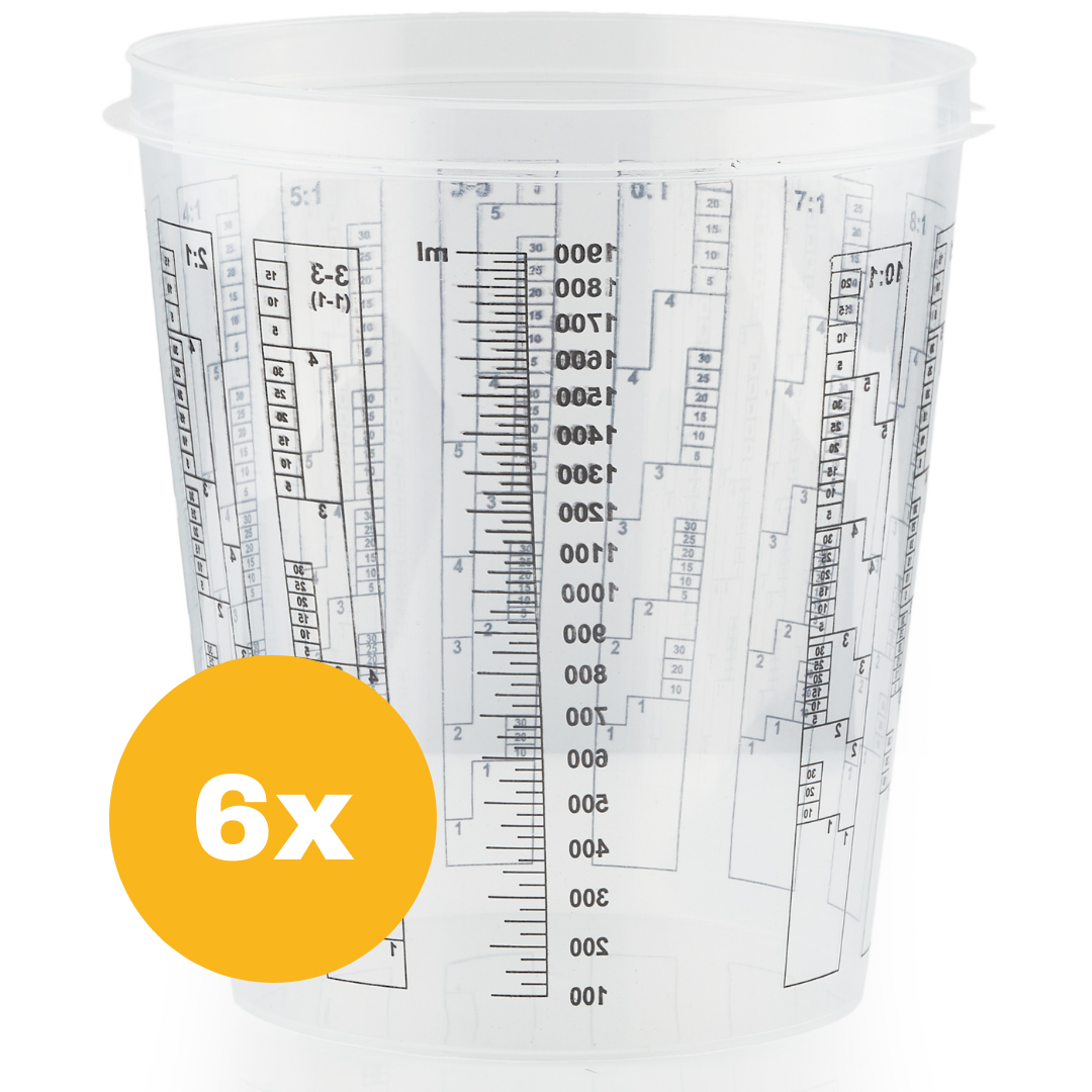 6x Mischbecher 2300ml für Epoxidharz – epoxid1 Allrounder Set