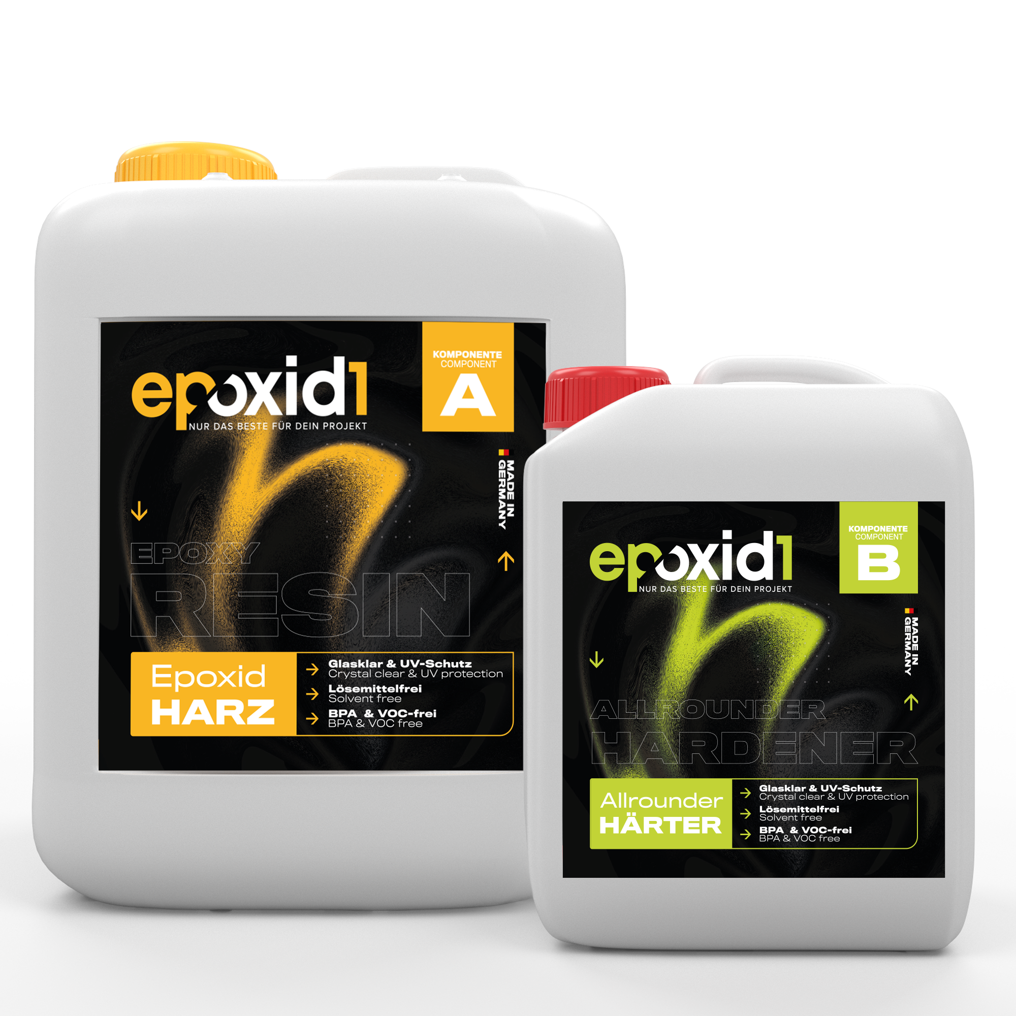 epoxid1 Allrounder Epoxidharz Komponente A und B – Harz und Härter Kanister