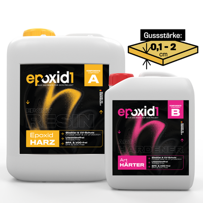epoxid1 Art Epoxidharz mit Härter für 0,1cm bis 2cm Güsse