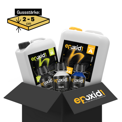 epoxid1 Allrounder Epoxidharz mit Härter Set inklusive drei Farben