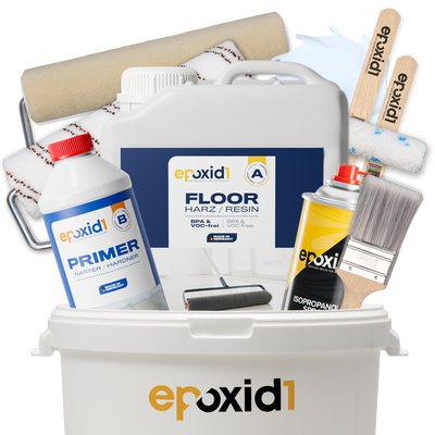 epoxid1 Bodenbeschichtung Komplettset inklusive Zubehör